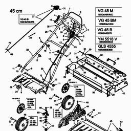 MTD VG 45 B spare parts