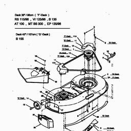 MTD B 155 spare parts