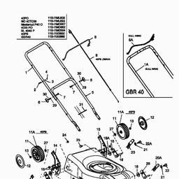 MTD 40 PO spare parts