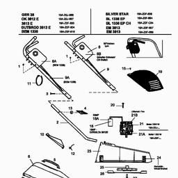 MTD 3813 E spare parts