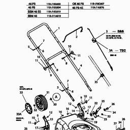 MTD 46 PB spare parts
