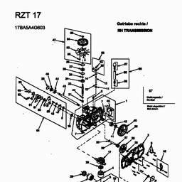 CUB CADET RZT-17 spare parts