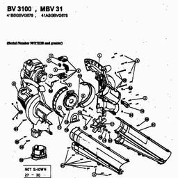 MTD BV 3100 spare parts