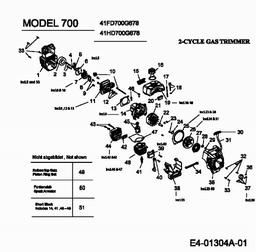 MTD 700 spare parts