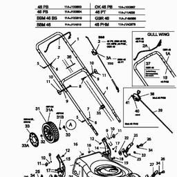 MTD 46 PHM spare parts