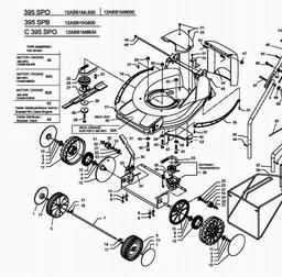 MTD 395 SPB spare parts
