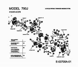 MTD 790 J spare parts