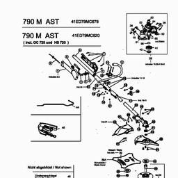 MTD 790 MAST spare parts