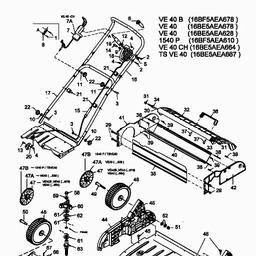 MTD VE 40 spare parts