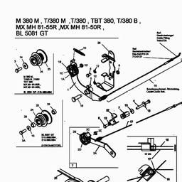 Troy-Bilt TBT 380 spare parts