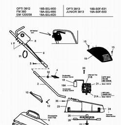 MTD OPTI 3812 spare parts