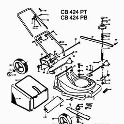 MTD CB 424 PT spare parts