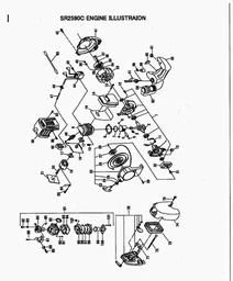 LAWNFLITE (2008) SR2590C spare parts