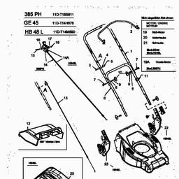 MTD GE 45 spare parts