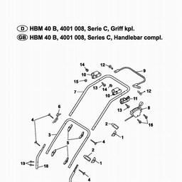 Wolf-Garten HBM 40 B spare parts