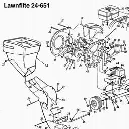 LAWNFLITE (1996) 24-651 / 246-652F678 SHREDDER spare parts