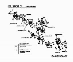 Bolens BL 2838 C spare parts
