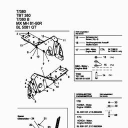 Troy-Bilt TBT 380 spare parts