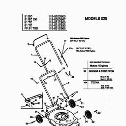 MTD 51 TC spare parts