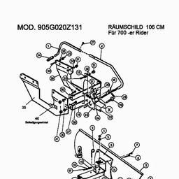 MTD 620 - 42"/106cm for 700 series since 1998 to 2003 spare parts