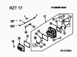 CUB CADET RZT-17 spare parts