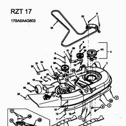 CUB CADET RZT-17 spare parts