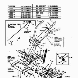 Troy-Bilt TBT 330 spare parts