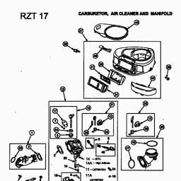 CUB CADET RZT-17 spare parts