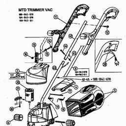 MTD Trim Vac spare parts