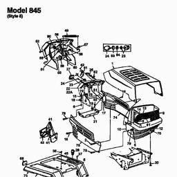 MTD U 845 H spare parts
