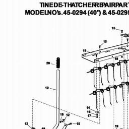 AGRIFAB TINE DE-THATCHER MODEL NO's. 45-0295 (48") spare parts