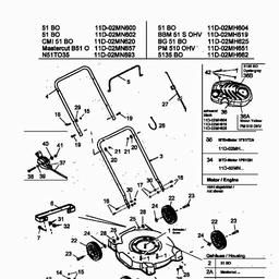 MTD 51 BO spare parts