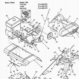 LAWNFLITE (2001) T380 / 21A-380-678 TILLER spare parts