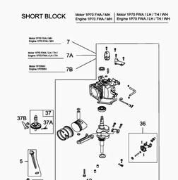 MTD-Engines 1 P 70 TH spare parts