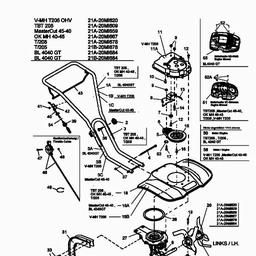 Troy-Bilt TBT 205 spare parts