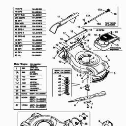 MTD 46 SPB-4 spare parts
