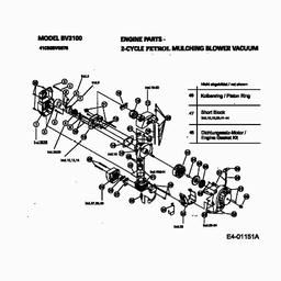 MTD BV 3100 spare parts