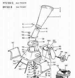 LAWNFLITE (2001) 550G / 24A-7512678 SHREDDER spare parts