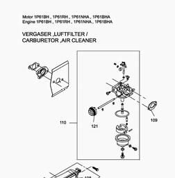 MTD-Engines 1 P 61 BH spare parts