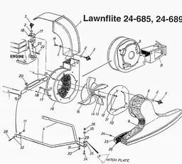 LAWNFLITE (1997) 24-315 / 246-315B-678 SHREDDER spare parts