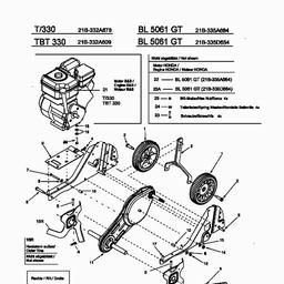 Troy-Bilt TBT 330 spare parts