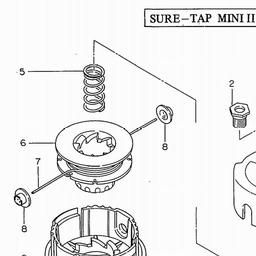 LAWNFLITE (1999) Mini Sure Tap Head (S1890/S990 Models) spare parts