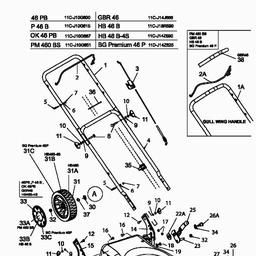 MTD 46 PB spare parts