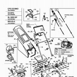 MTD 53 SPO spare parts