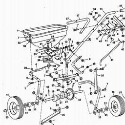 AGRIFAB BROADCAST SPREADER 45-01871, 45-02142, 45-02151, 4 spare parts