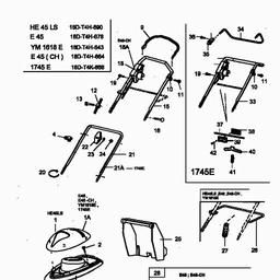Yard-Man YM 1618 E spare parts