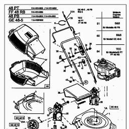 MTD 48 PB spare parts