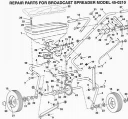AGRIFAB 45-0210 (Push Broadcaster) spare parts