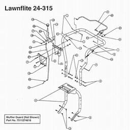 LAWNFLITE (1997) 24-315 / 246-315B-678 SHREDDER spare parts