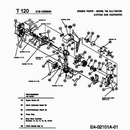 MTD T 120 spare parts
